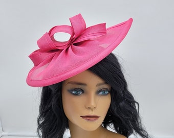 Pinker Kentucky Derby Fascinator - Fuchsia Hochzeitshut, Kentucky Derby Hut, Rennhut, Teeparty Hut, Brauthut