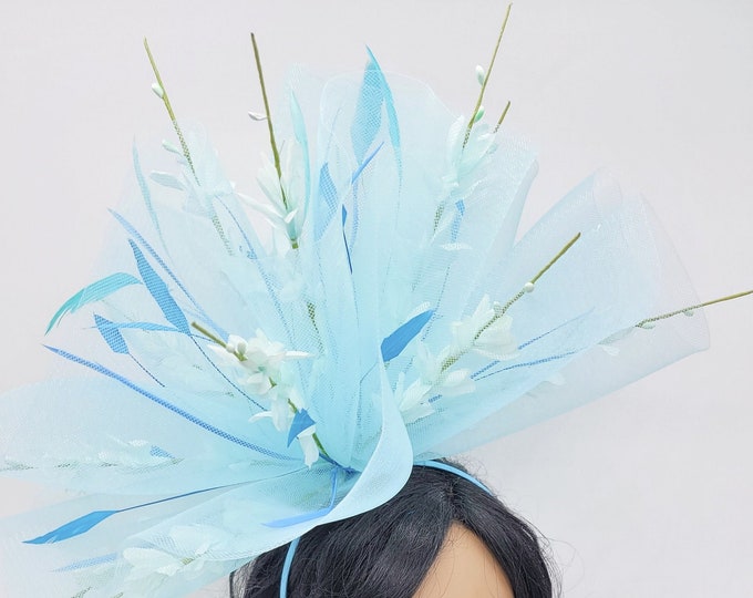 Turquoise Blue Fascinator Hat