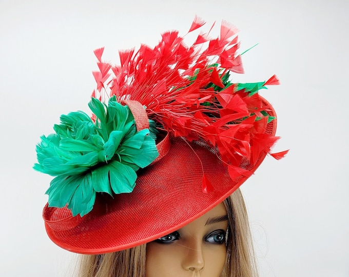 Red Fascinator Hat