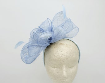 Light Blue Kentucky Derby Fascinator - Wedding Hat, Kentucky Derby Hat, Race Hat, Bridal Hat, Church Hat, Easter Hat