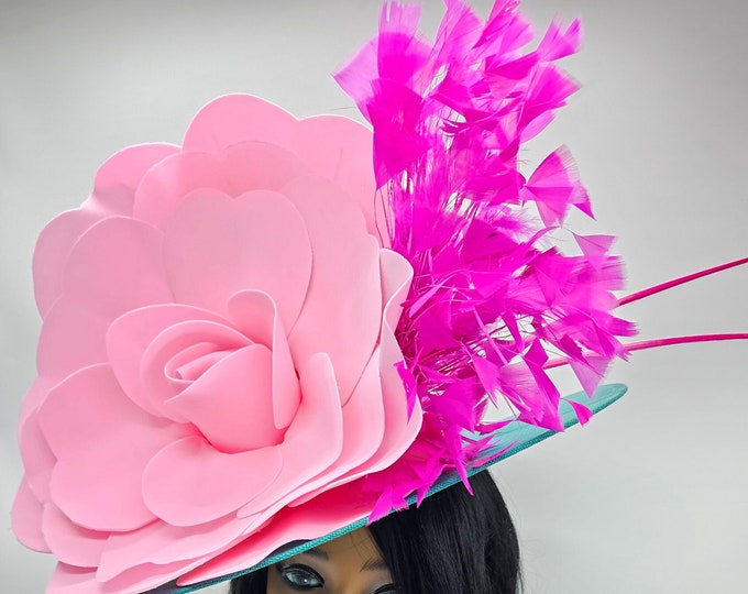 Turquoise Kentucky Derby Hat