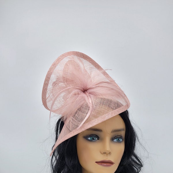 Blush Kentucky Derby Fascinator Hat - Heather Pink, Race Hat, Tea Party Hat, Church Hat, Easter Hat