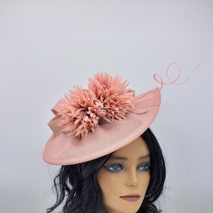 Blush Pale Pink Fascinator - Wedding Hat, Kentucky Derby Hat, Race Hat, Tea Party Hat, Church Hat, Easter Hat
