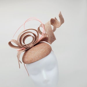 Blush Fascinator Hat - Wedding Hat, Kentucky Derby Hat, Race Hat, Tea Party Hat, Church Hat, Easter Hat