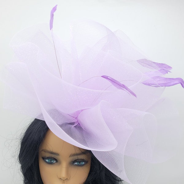 Lilac/Lavender Kentucky Derby Fascinator - Lavender Wedding Hat , Race Hat, Bridal Shower, Church Hat, Easter Hat