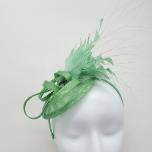 Mint Green Kentucky Derby Fascinator Hat, Green Fascinator,  Kelly Green Hat, Race Hats, Church, Photoshoot, St Patrick's Day