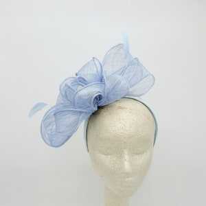 Light Blue Kentucky Derby Fascinator Wedding Hat, Kentucky Derby Hat, Race Hat, Bridal Hat, Church Hat, Easter Hat image 1