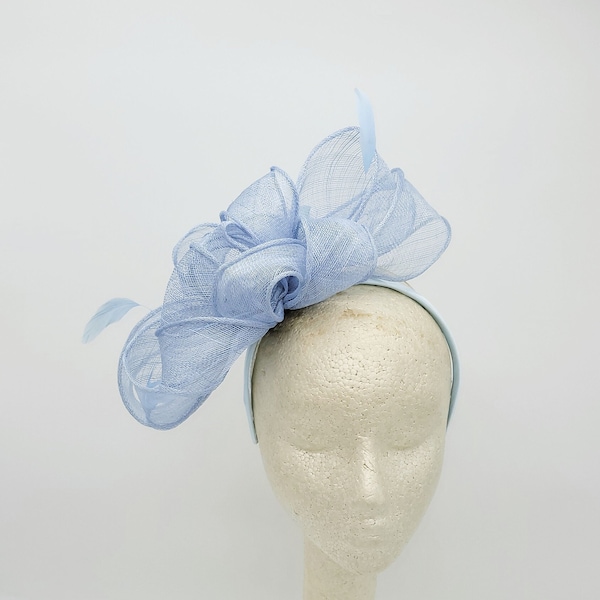 Light Blue Kentucky Derby Fascinator - Wedding Hat, Kentucky Derby Hat, Race Hat, Bridal Hat, Church Hat, Easter Hat