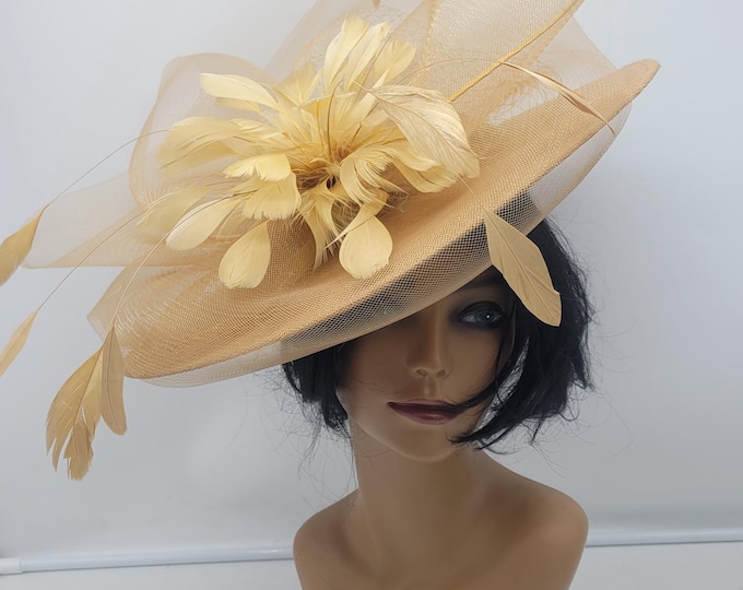 Gold Fascinator Hat