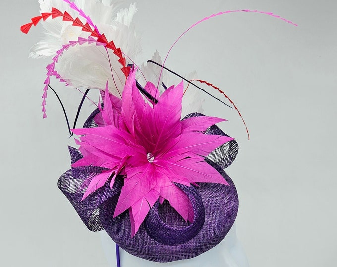 Purple Fascinator Hat