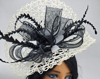 Ivory & Black Kentucky Derby Hat: Race Day Fascinator