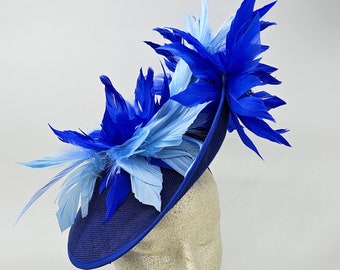 Blue and Pink Kentucky Derby  Hat -  Church Hat