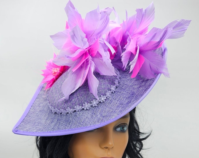 Hot Pink Fuchsia Fascinator Hat