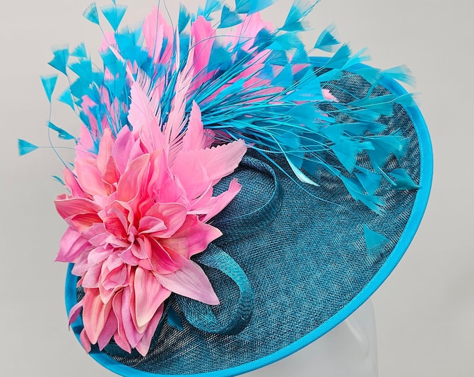 Teal Blue Fascinator Hat