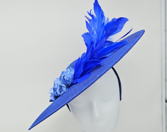 Blue and Pink Kentucky Derby  Hat -  Church Hat