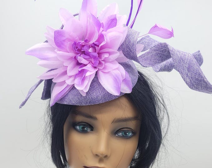 Lavender purple Fascinator - Lilac Kentucky Derby
