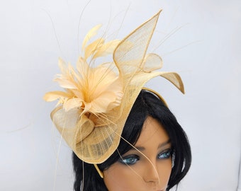 Gold Fascinator Hat