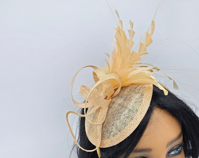 Gold Fascinator Hat