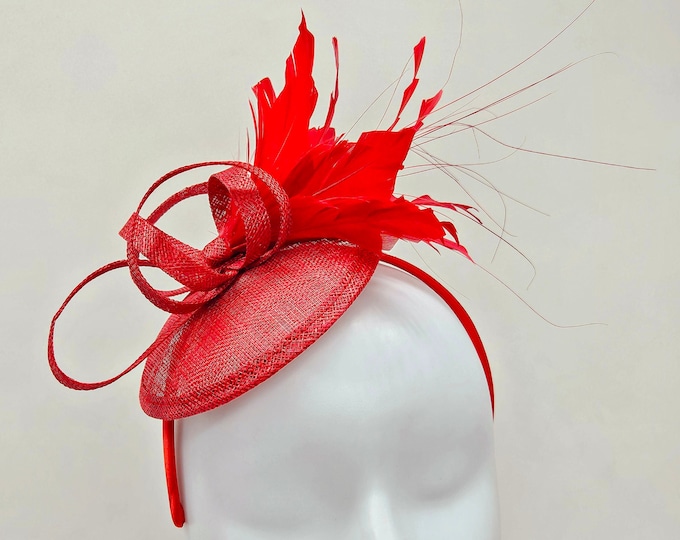 Red Fascinator Hat