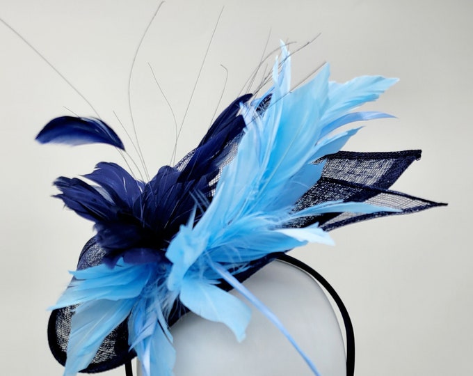 Blue and Pink Kentucky Derby  Hat -  Church Hat
