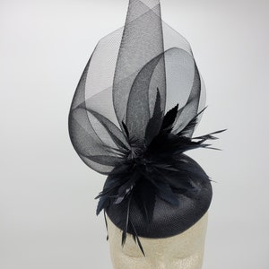 Black Kentucky Derby Hat- Funeral, Weddings, Oaks Hats