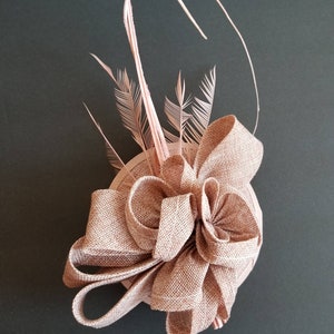 Blush Fascinator Hat - Wedding Hat, Kentucky Derby Hat, Race Hat, Tea Party Hat, Church Hat, Easter Hat