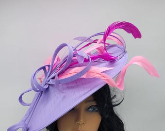 Hot Pink Fuchsia Fascinator Hat