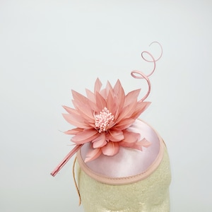 Blush Fascinator Heather Pink- Wedding Hat, Kentucky Derby Hat, Race Hat, Tea Party Hat, Church Hat, Easter Hat