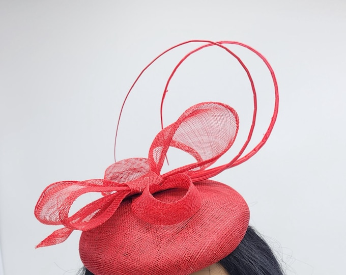 Red Fascinator Hat
