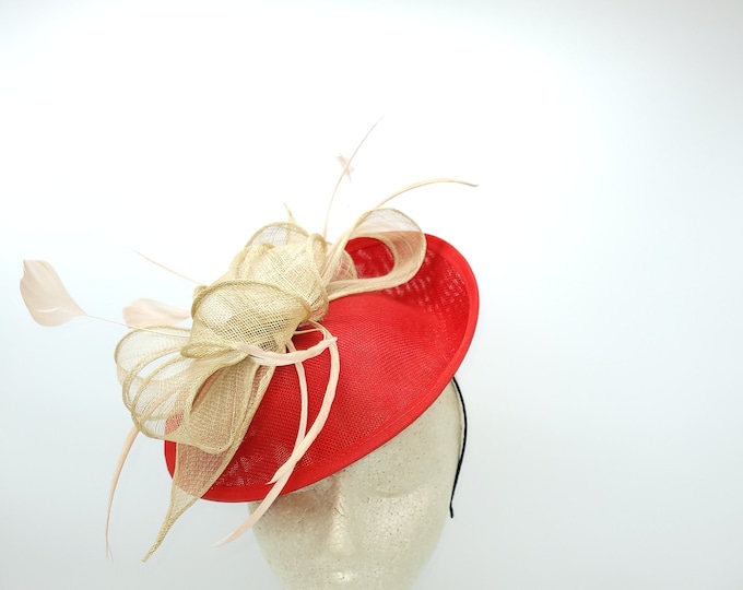 Red Fascinator Hat