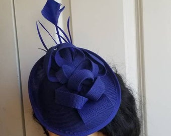 Royal Blue Fascinator Hat: Kentucky Derby, Tea Party, Wedding