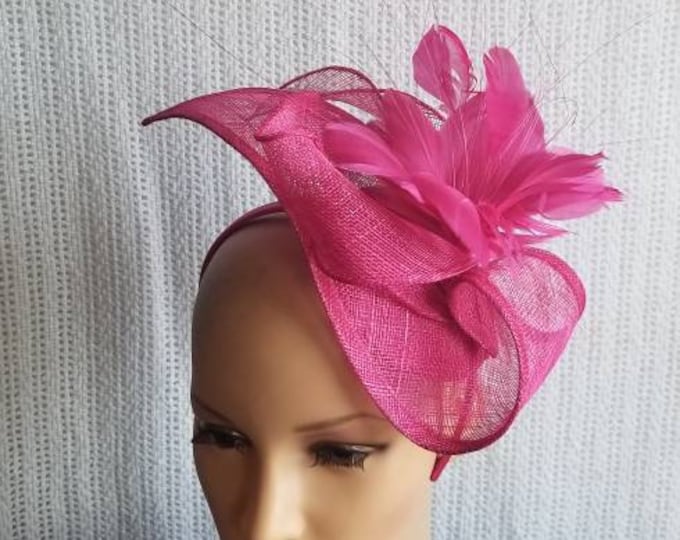 Hot Pink Fuchsia Fascinator