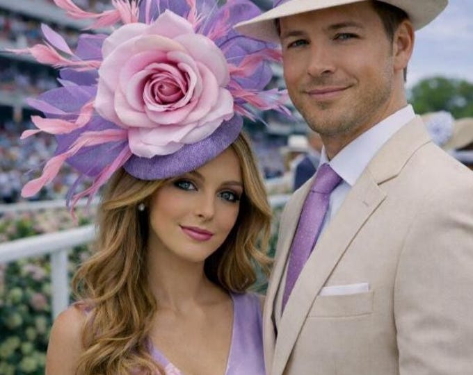 Lavender Fascinator Hat - Lilac