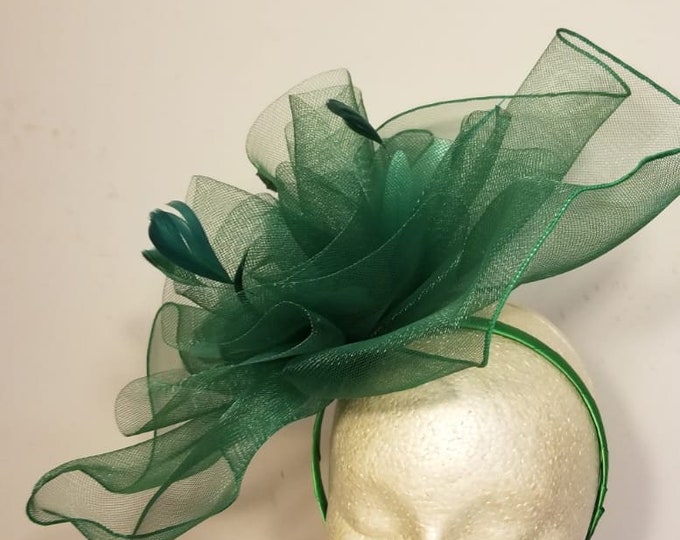 Custom Green Kentucky Derby Hat, St Patrick's Day Hat, Kelly Green Hat, Church Hat, Race Hat