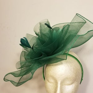 Custom Green Kentucky Derby Hat, St Patrick&#39;s Day Hat, Kelly Green Hat, Church Hat, Race Hat