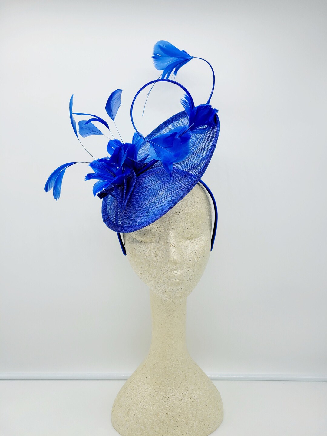 Royal Blue Kentucky Derby Fascinator Hat: Tea Party Headband  display picture 1
