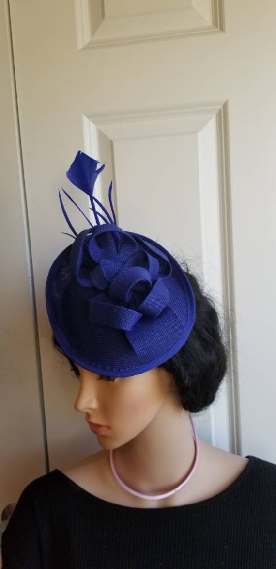 royal blue occasion hat