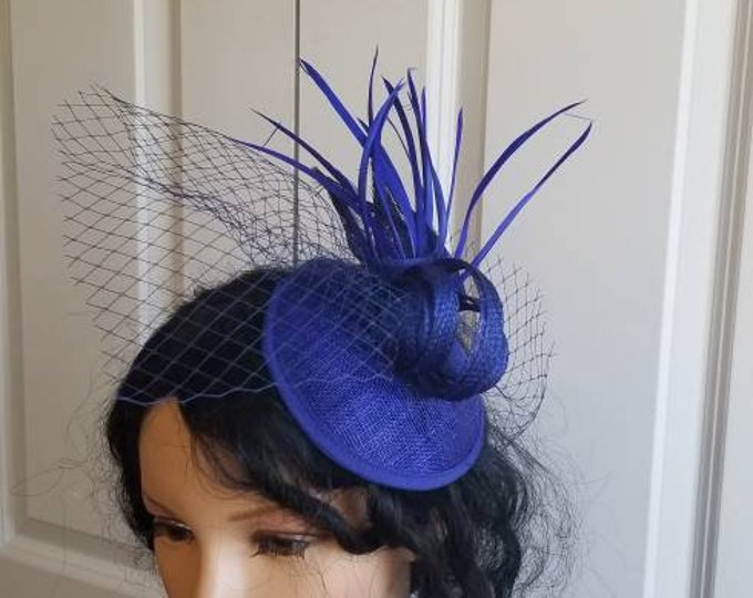 Royal Blue Fascinator Hat