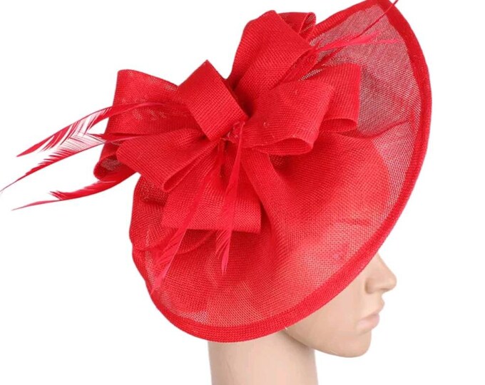 Red Fascinator Hat