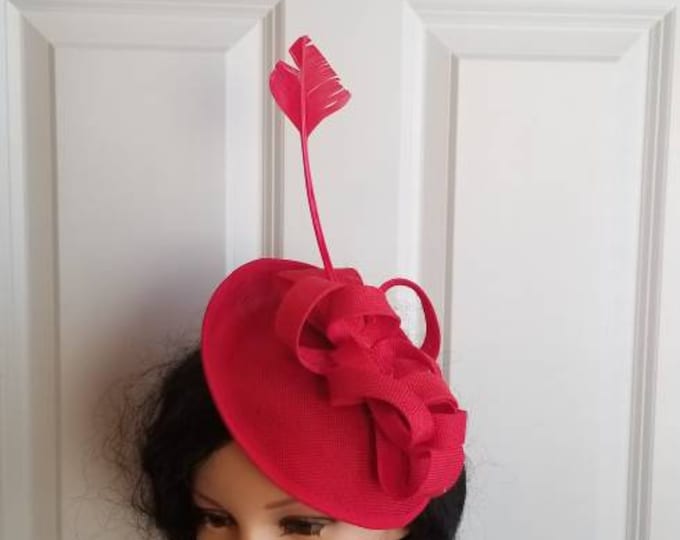 Red Fascinator Hat