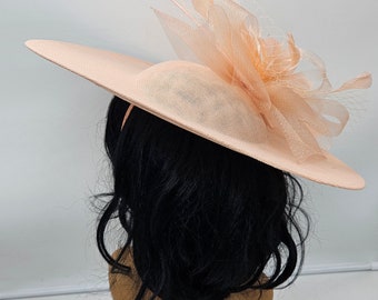 Pale Peach Kentucky Derby Hat: Vintage Wedding Fascinator - Etsy display picture 3