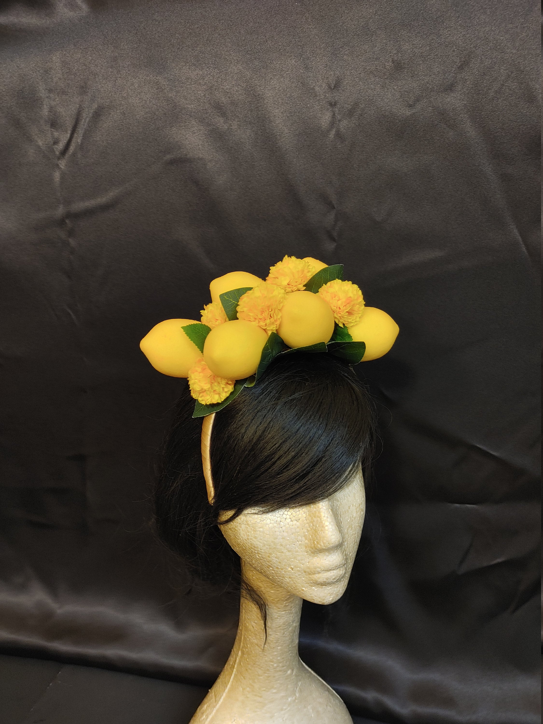 Lemon Fascinator Lemon Hat Photoshoot Floral maternity Etsy