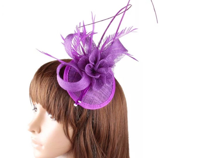 Purple Fascinator Hat