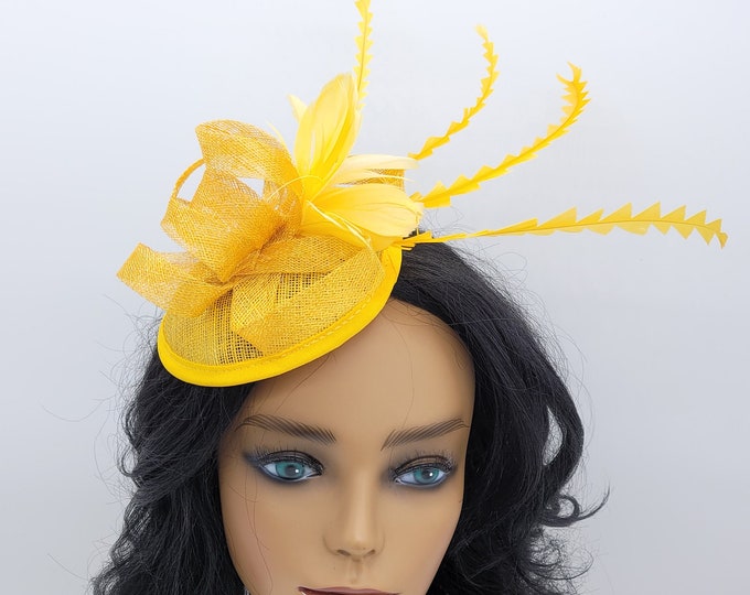 Yellow Fascinator Hat