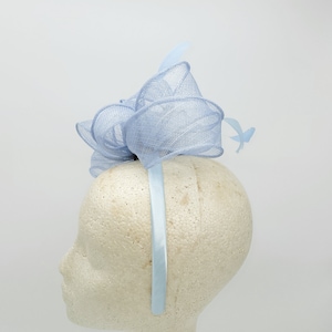 Light Blue Kentucky Derby Fascinator Wedding Hat, Kentucky Derby Hat, Race Hat, Bridal Hat, Church Hat, Easter Hat image 3