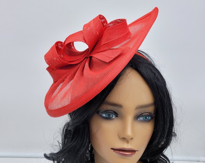 Red Fascinator Hat