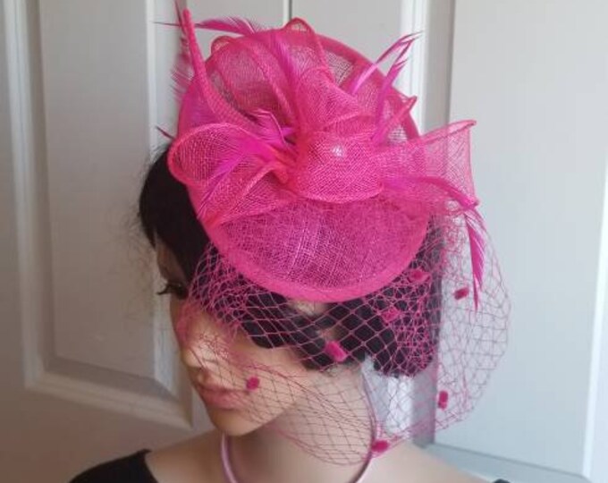 Hot Pink Fascinator Hat