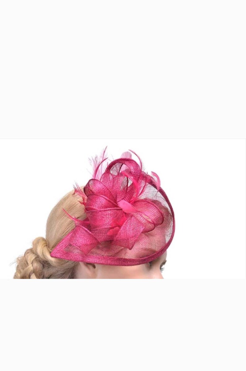 Pink Kentucky Derby Fascinator Wedding Hat Easter Hat Race Etsy