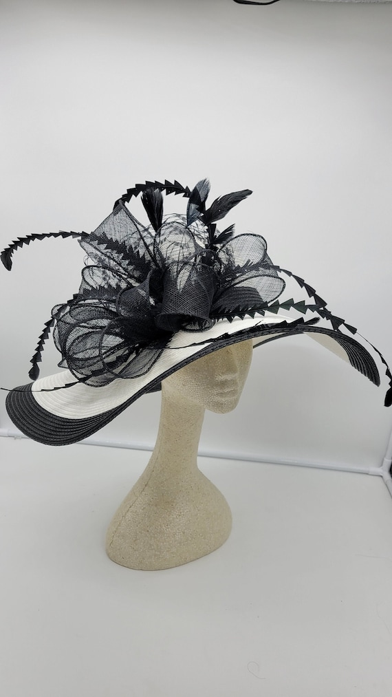 Fabulous Unique Black Fascinator Kentucky Derby Tea Party Races Church B… Kentucky-Derby Hats Fascinator Womens 2026 Floral Tea Party  main image 3