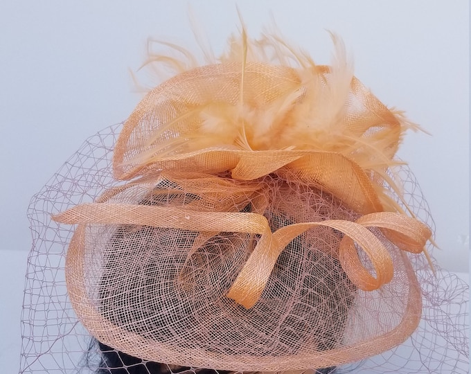 Peach Fascinator Hat